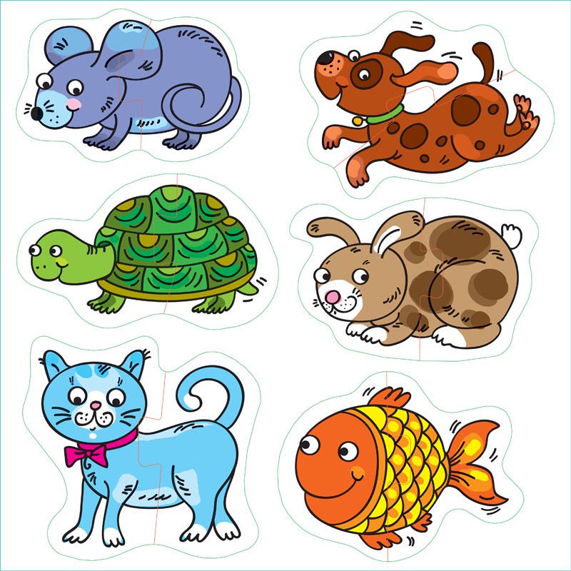 Пазл Step Puzzle Домашние любимцы 12 элементов купить,NaN