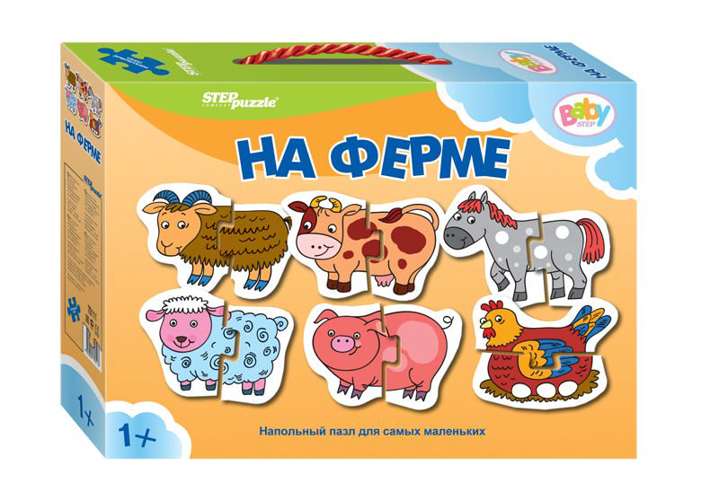  Пазл Step Puzzle На ферме 12 элементов