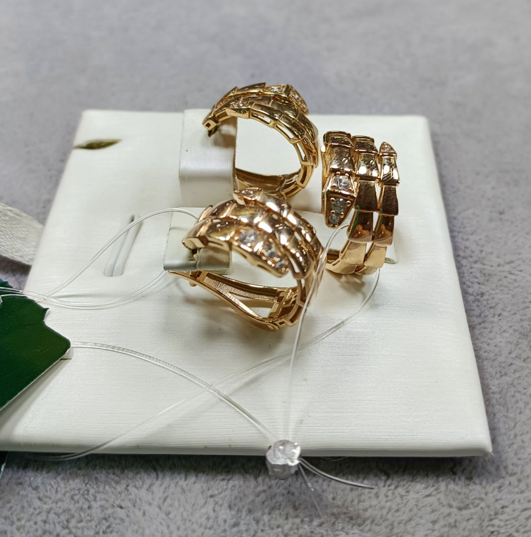585 ЗОЛОТОЙ BVLGARI змейка -25102 вес 10.87 г золото, фианит - ForteMarket 585 ЗОЛОТОЙ BVLGARI змейка -25102 вес 10.87 г золото, фианит купить,820995