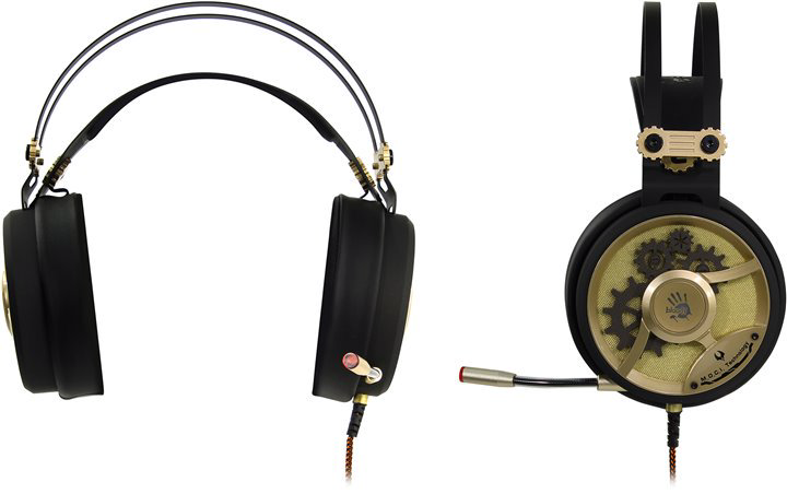 Наушники A4Tech Bloody Moci M660 черно-золотые