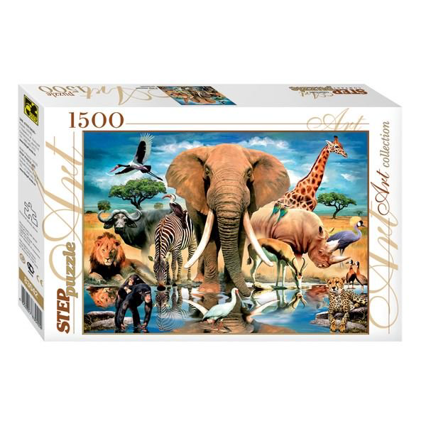 Пазл Step Puzzle В мире животных 1500 элементов купить,NaN