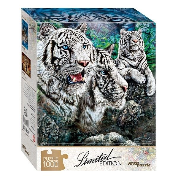 Пазлы Step Puzzle Найди 13 тигров Limited Edition 1000 деталей купить,NaN