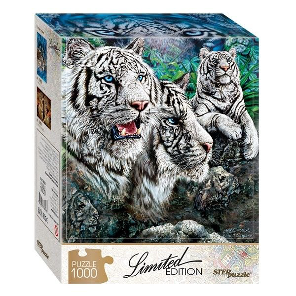 Пазлы Step Puzzle Найди 13 тигров Limited Edition 1000 деталей купить,NaN