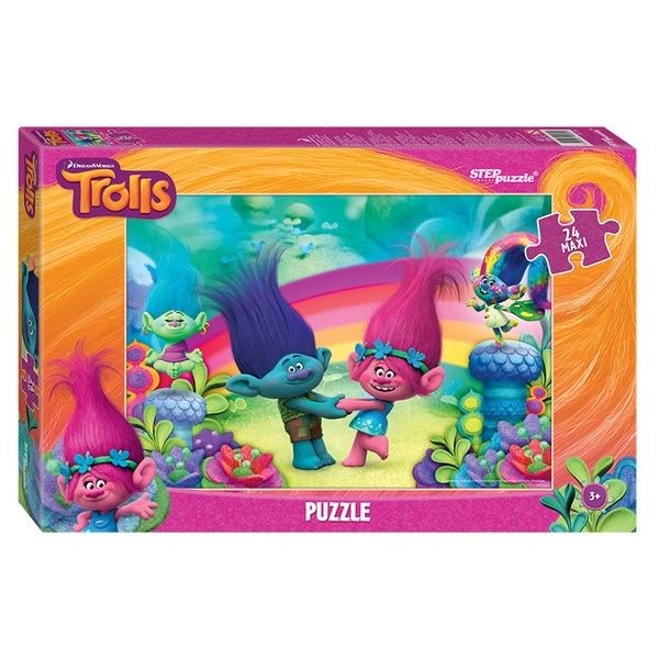 Пазл Step Puzzle DreamWorks Trolls maxi 24 элементов купить,NaN