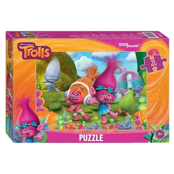 Пазл Step Puzzle DreamWorks Trolls maxi 35 элементов купить,NaN