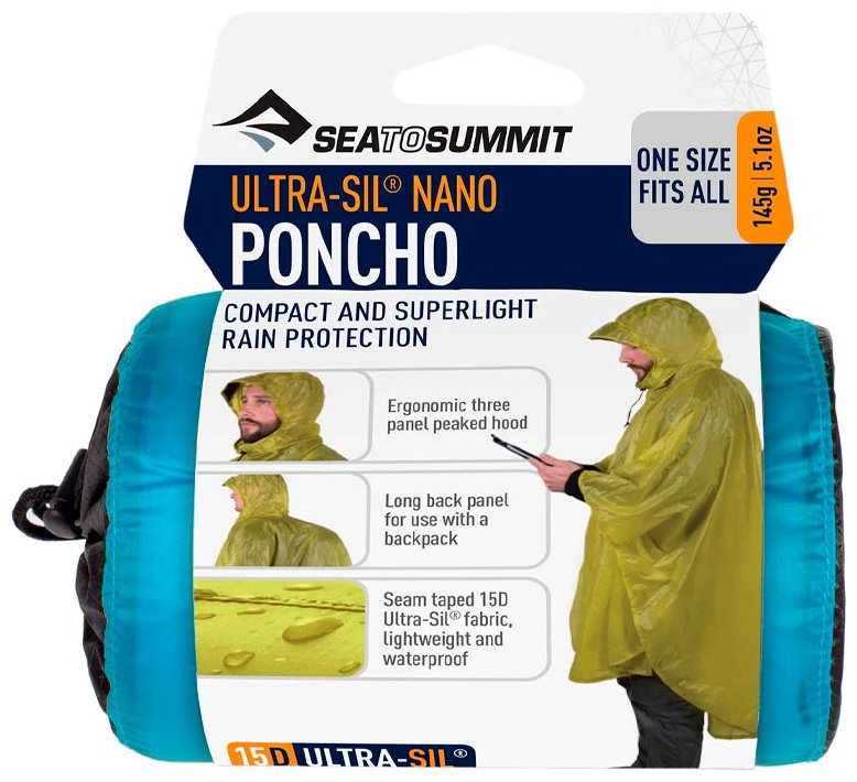 Дождевик Sea To Summit Poncho 15D, APONSTD15DBL универсальный купить,NaN
