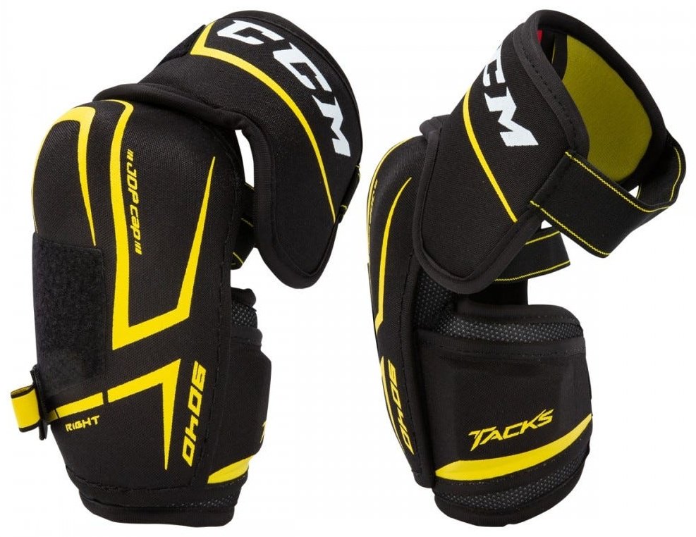 Налокотник CCM Tacks 9040 JR черный-желтый L купить,NaN