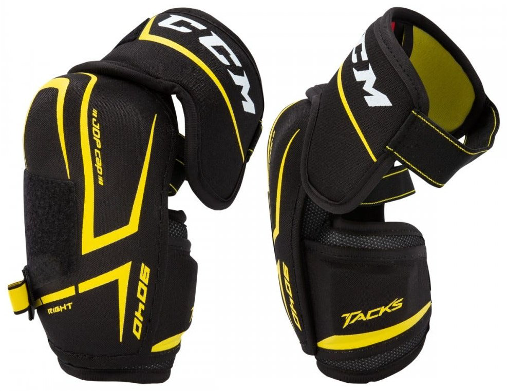 Налокотник CCM Tacks 9040 JR черный-желтый L купить,NaN