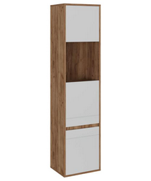 Шкаф-пенал AVK Ирма 40, 40x40x160см, белый, бежевый