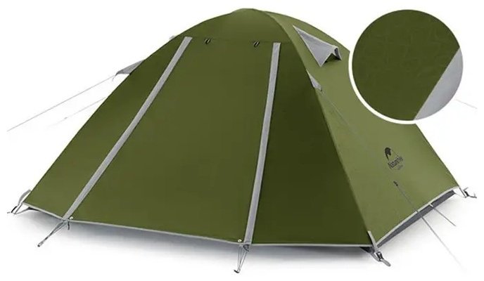 Палатка Naturehike треккинговая 4-местная зеленый купить,NaN