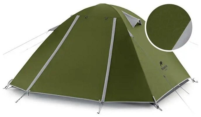 Палатка Naturehike треккинговая 4-местная зеленый купить,NaN
