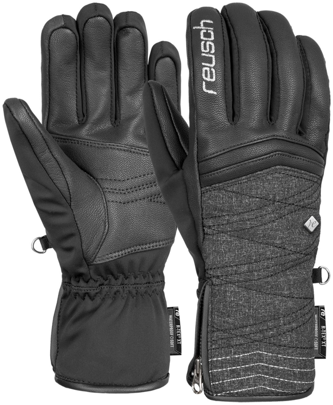Перчатки Reusch размер 7 черный, серый купить,NaN