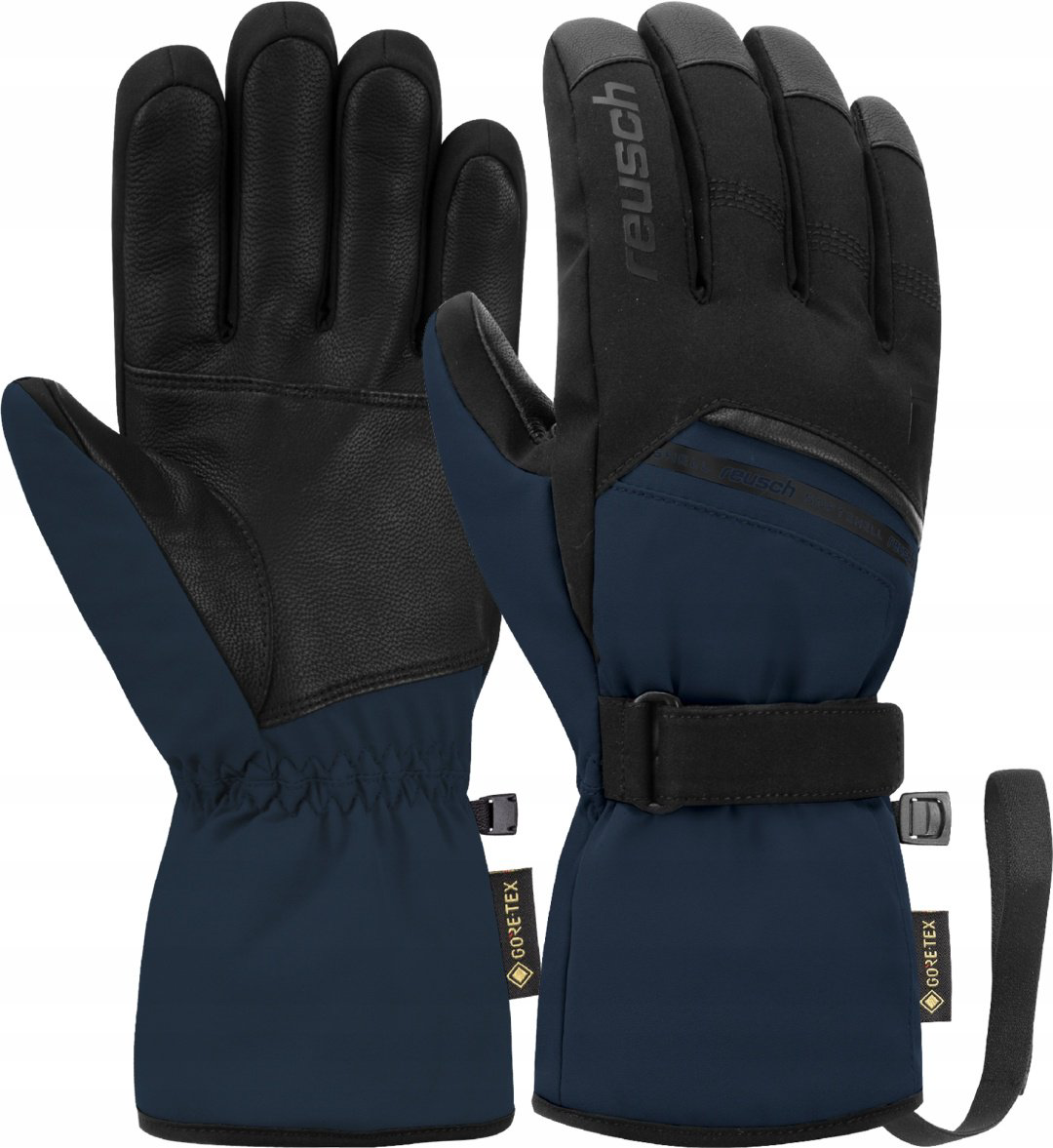 Перчатки Reusch размер 8.5 черный, синий купить,NaN