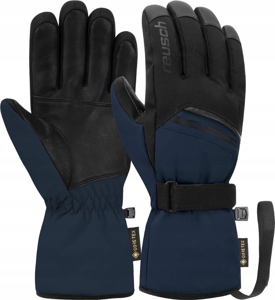 Перчатки Reusch размер 7.5 черный, синий купить,NaN