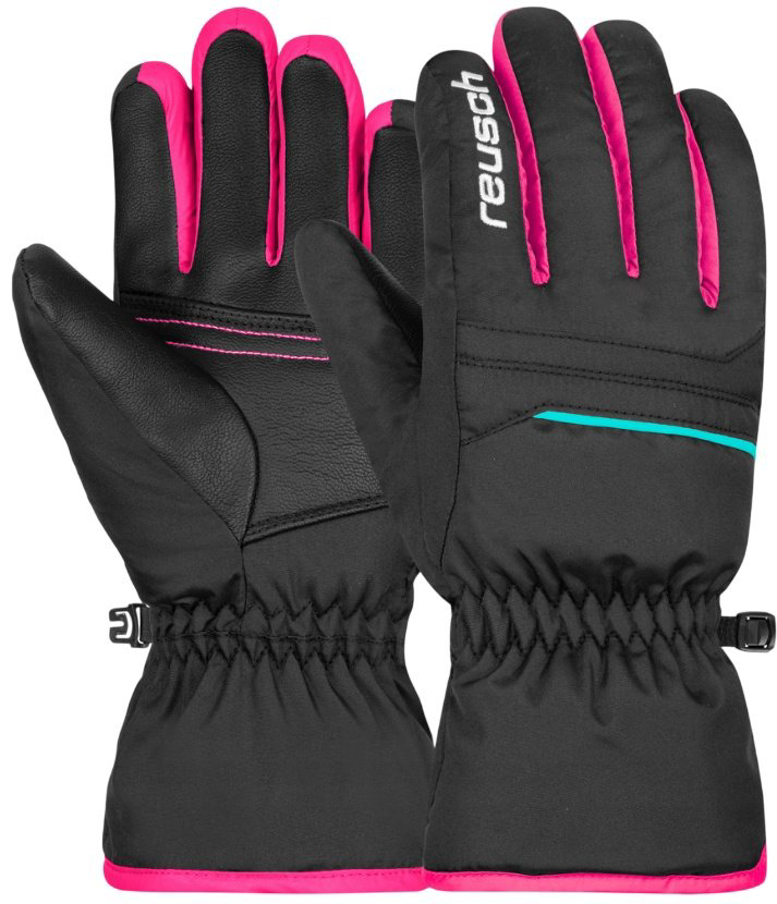 Перчатки Reusch размер 4.5 черный, розовый купить,12900