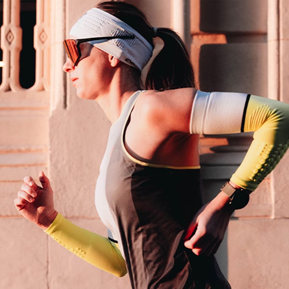 Налокотник Compressport SU00008B-0026 желтый, серый T1