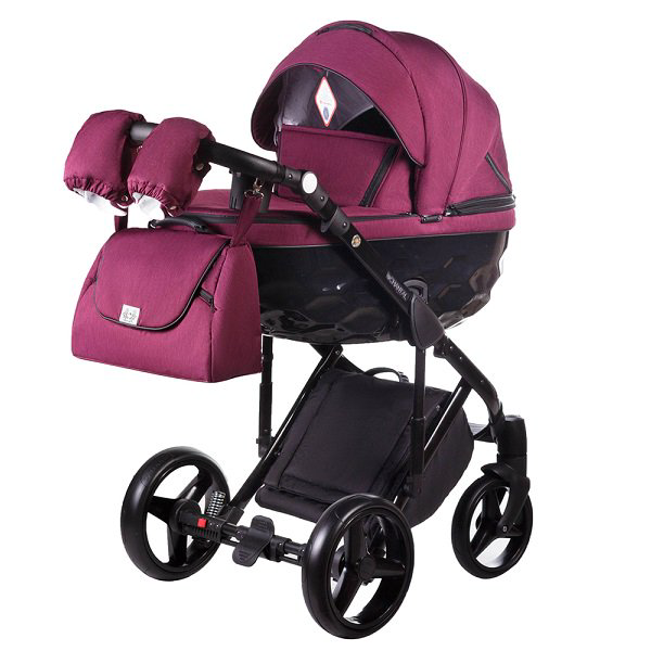 Коляска 3в1 Adamex Chantal Standart C207 Burgundy/Black купить,NaN