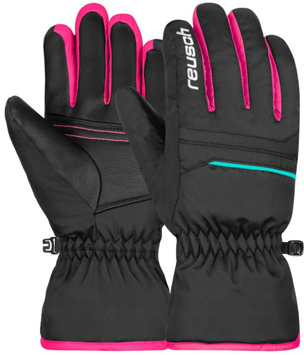 Перчатки Reusch размер 4.5 черный, розовый
