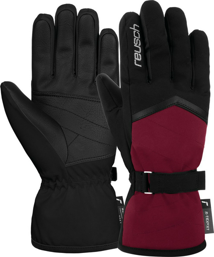 Перчатки Reusch размер 8 черный, красный
