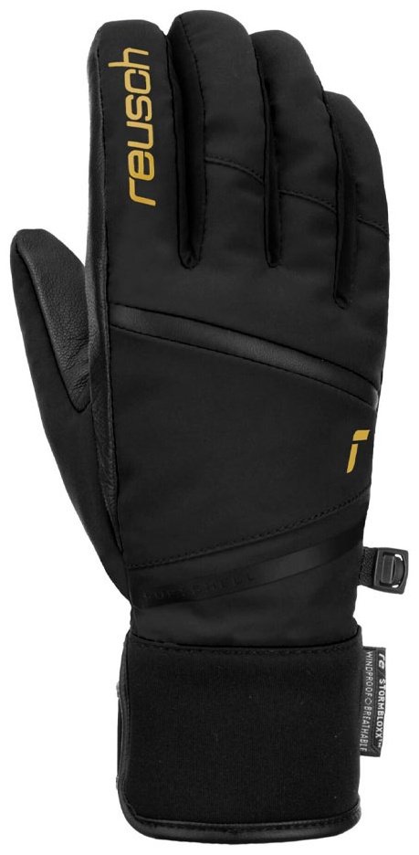 Перчатки Reusch размер 6 черный, золотистый купить,NaN