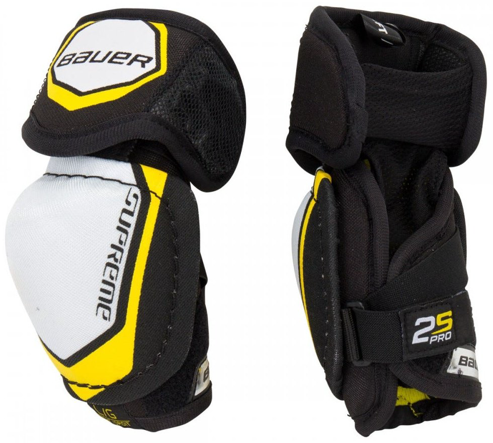 Налокотник Bauer Налокотники хоккейные S19 BAUER SUPREME 2S PRO YTH белый, желтый, черный M купить,NaN