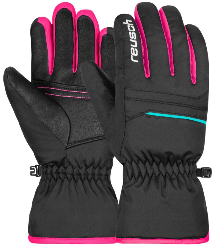 Перчатки Reusch размер 5.5 черный, розовый