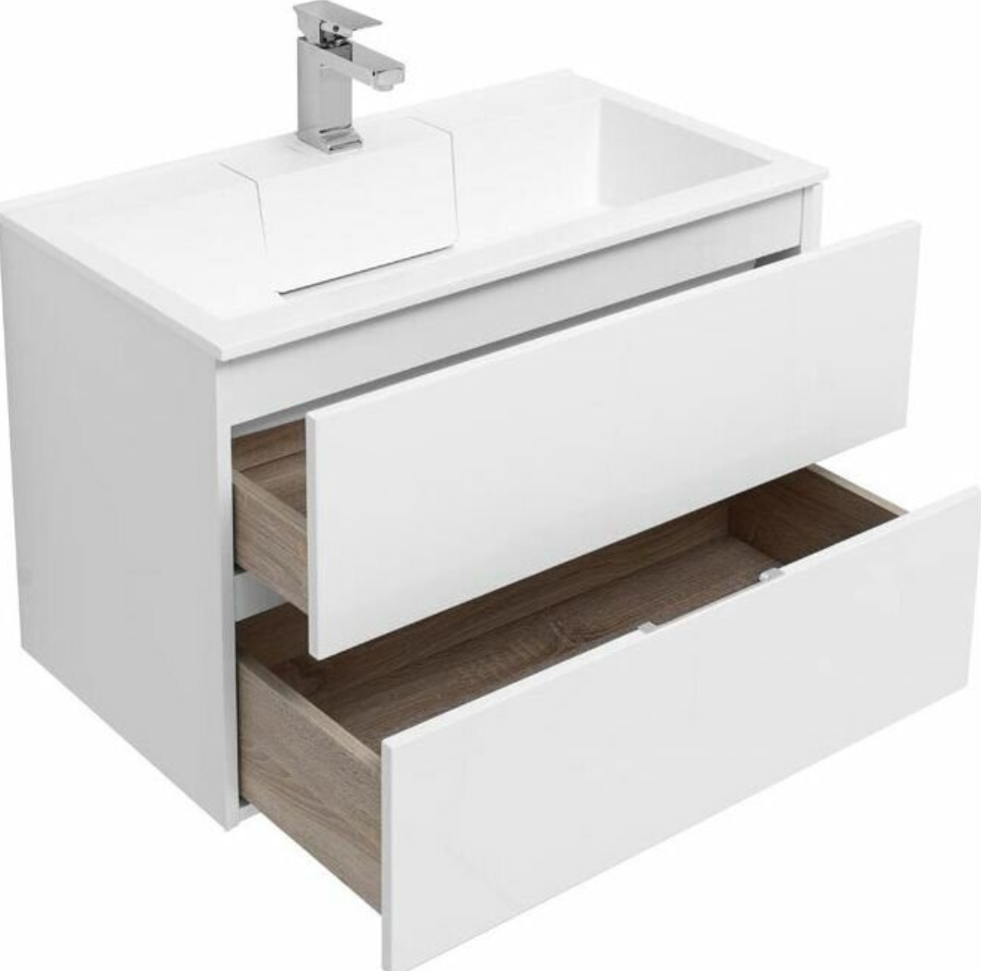 Тумба с раковиной Aquanet Алвита 80 79x51.3x44.5см белый купить,NaN