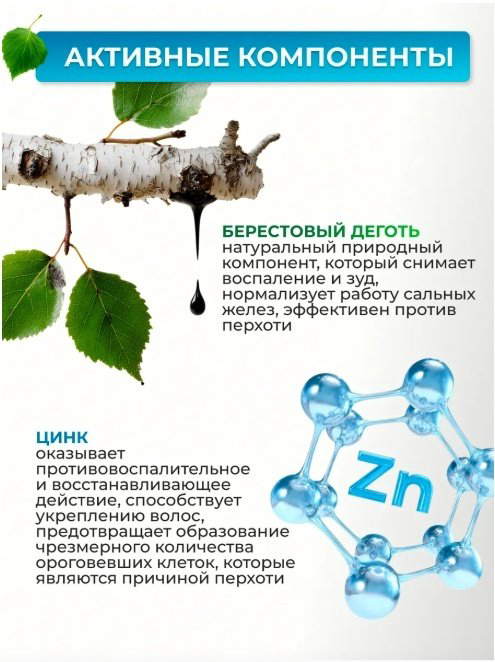Family Cosmetics Hair and Body Therapy Берестовый декоть с цинком шампунь 570 мл купить,NaN