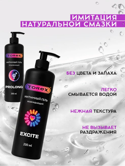Лубрикант Torex гель без аромата 200 мл основа водно-силиконовая купить,NaN