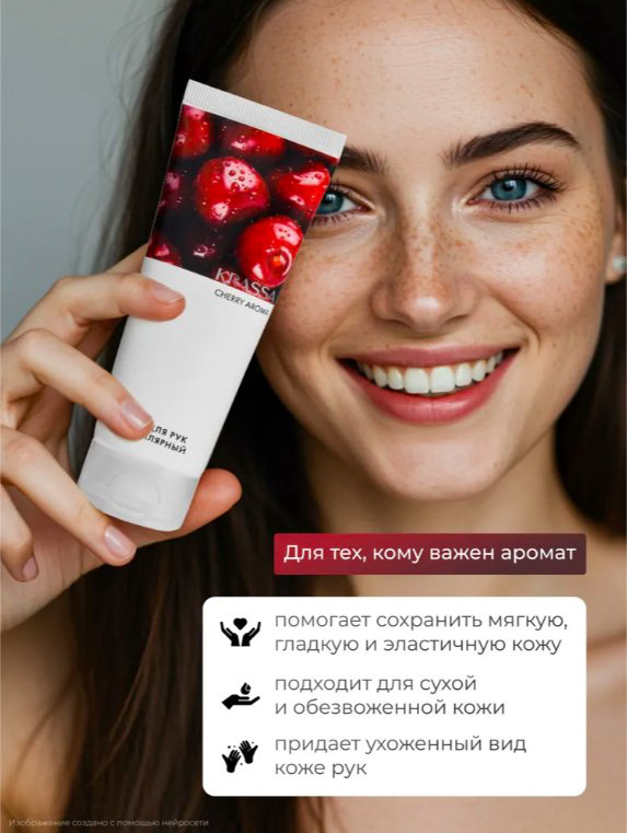 KRASSA AROMA Вишня парфюмированный крем для рук 75 мл купить,NaN