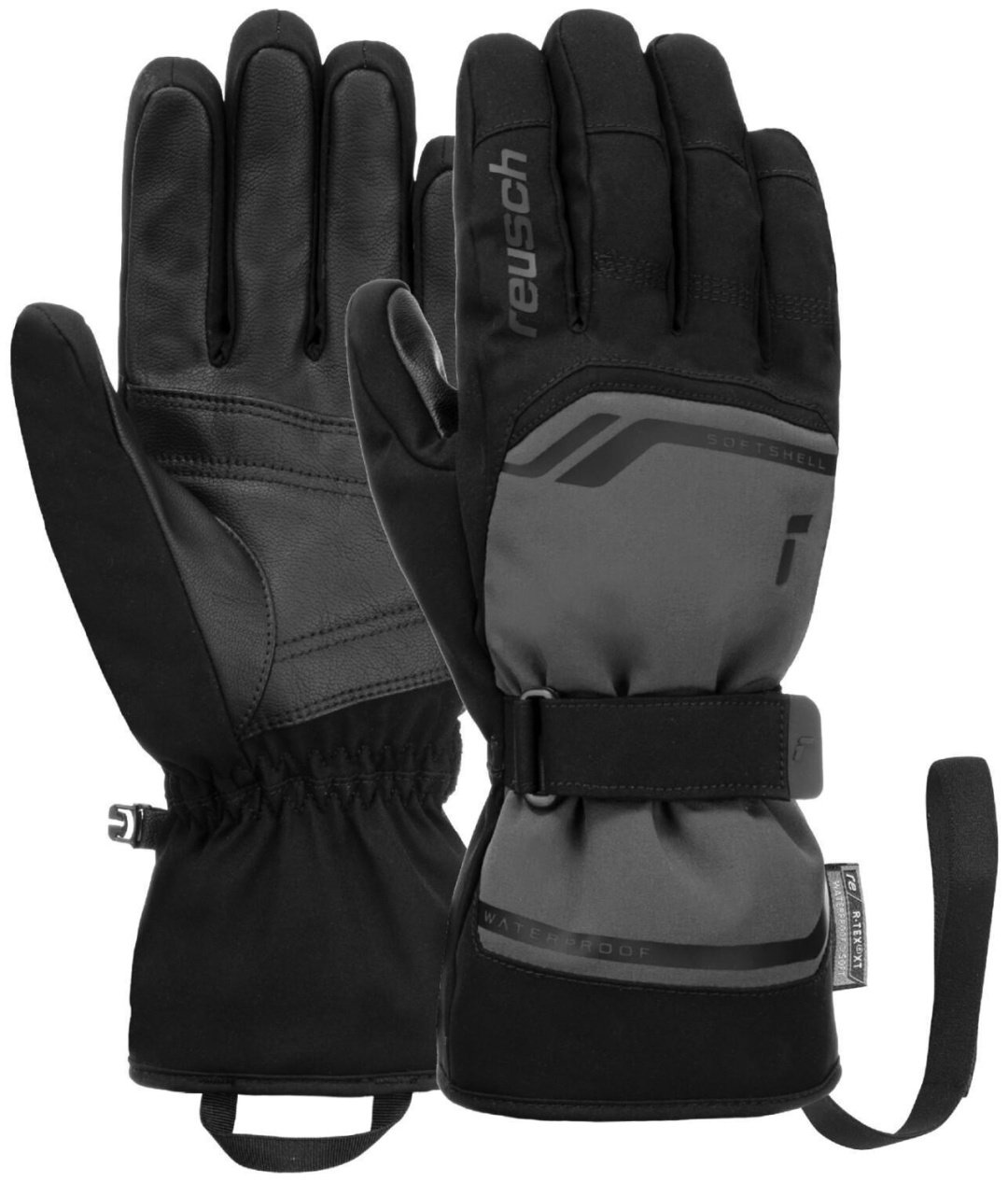Перчатки Reusch размер 9 черный, серый
