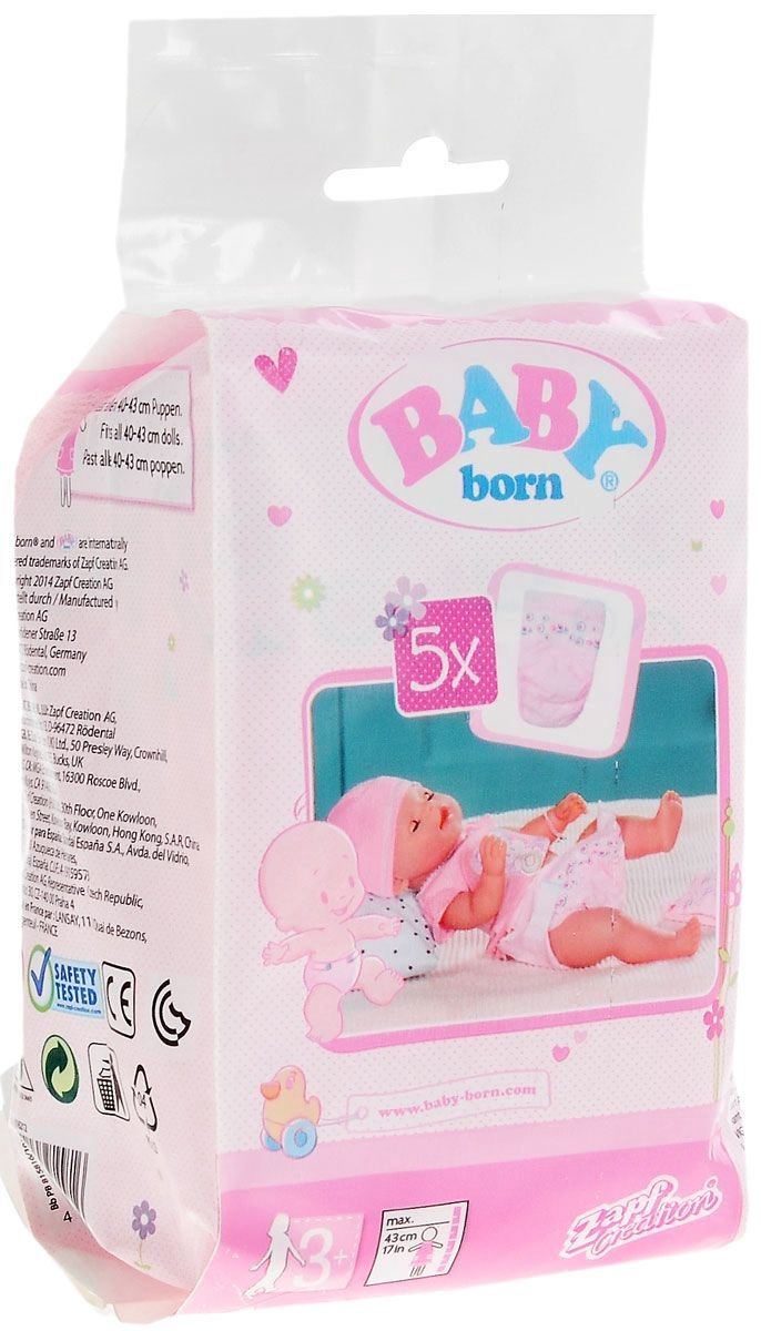 Памперсы Zapf Baby Born 5шт купить,NaN