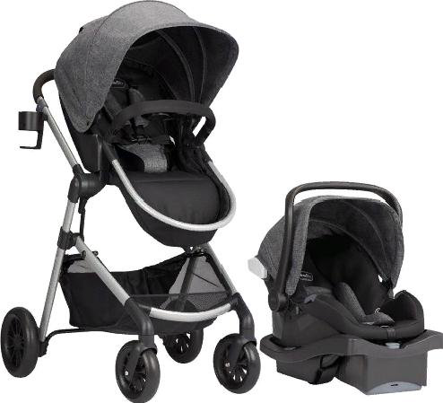 Коляска Evenflo 2в1 Travel System Pivot Aspen Sky grey купить,NaN