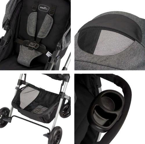 Коляска Evenflo 2в1 Travel System Pivot Aspen Sky grey купить,NaN