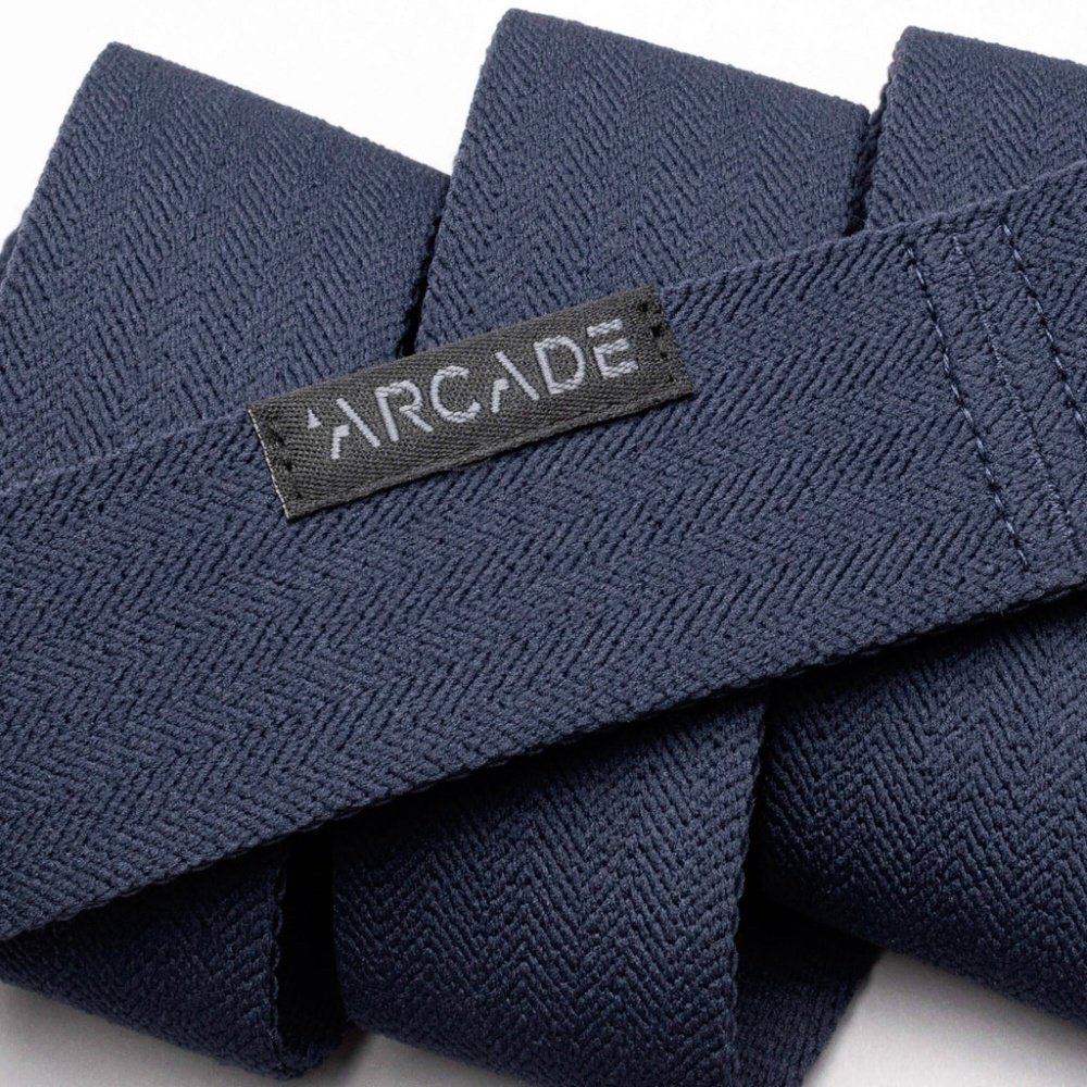 Ремень Arcade текстиль 110 см синий купить,NaN