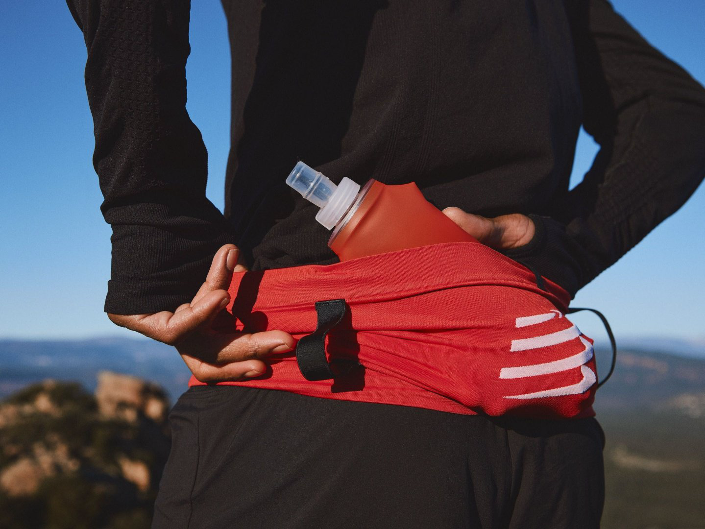 Пояс Compressport текстиль 78 см красный купить,NaN