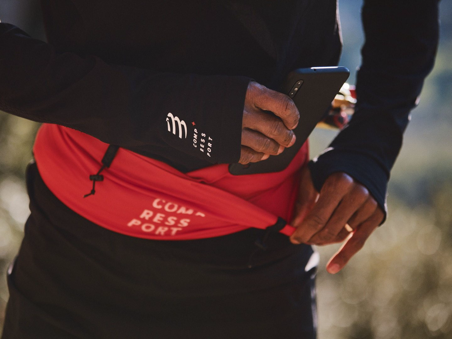 Пояс Compressport текстиль 78 см красный купить,NaN