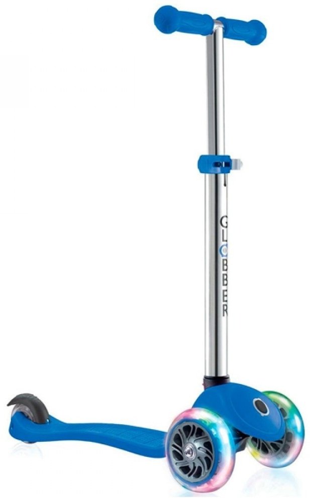 Самокат Globber Primo Lights V2 синий купить,NaN