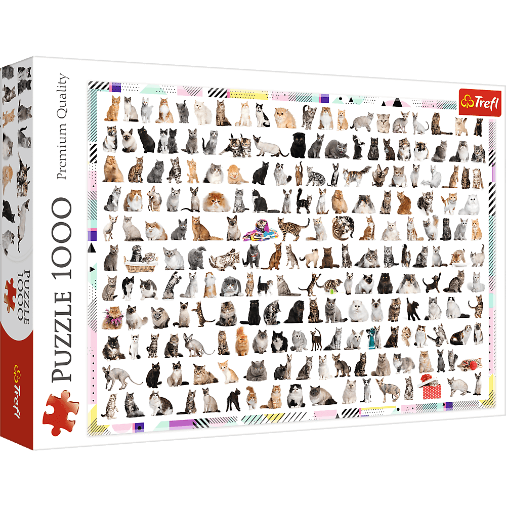 Пазлы Trefl 208 кошек 1000 деталей купить,NaN