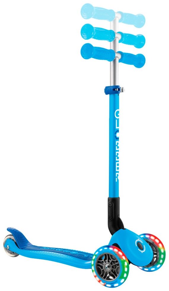 Самокат Globber Primo Foldable Lights, 432-101-3 голубой купить,NaN
