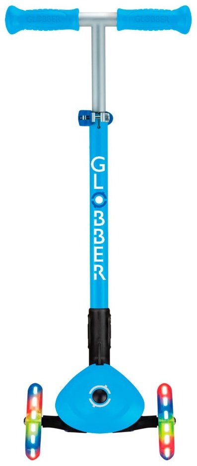 Самокат Globber Primo Foldable Lights, 432-101-3 голубой купить,NaN