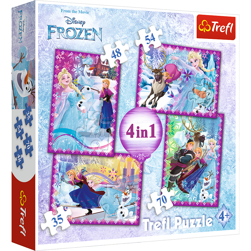 Пазл Trefl Frozen 4-в-1 Зимнее безумие купить,NaN