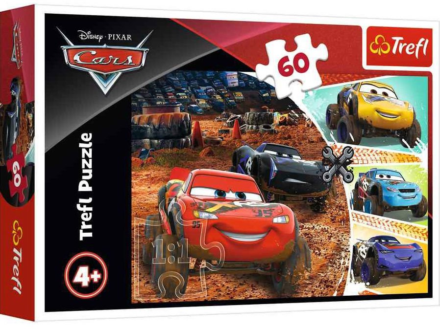 Пазл Trefl Cars Молния Маккуин с друзьями 60 деталей купить,NaN