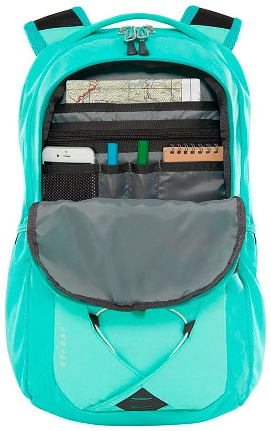 Рюкзак The North Face полиэстер бирюзовый купить,NaN