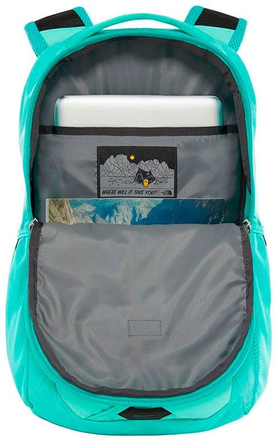 Рюкзак The North Face полиэстер бирюзовый купить,NaN