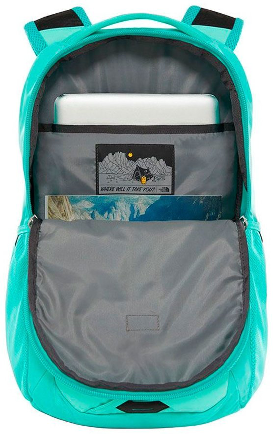 Рюкзак The North Face полиэстер бирюзовый купить,NaN