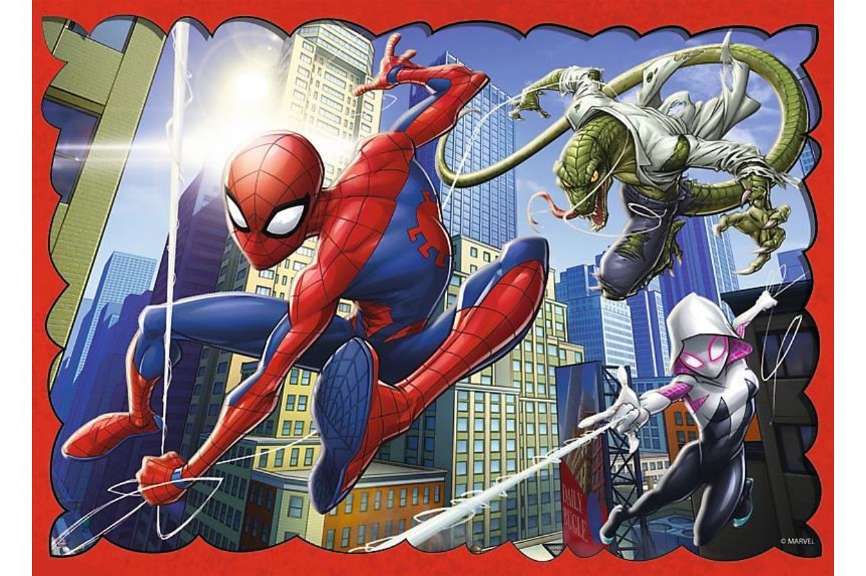 Пазл Trefl Spiderman 4-в-1 В сети Человека -паука купить,NaN