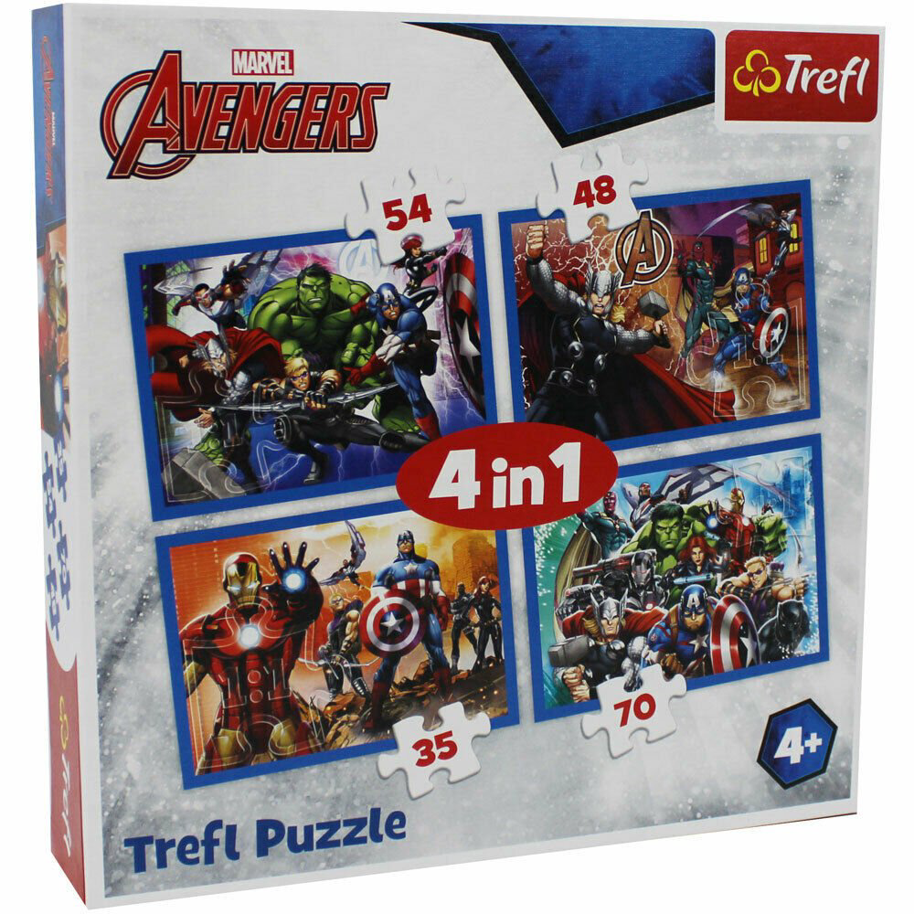 Пазл Trefl The Avengers 4-в-1 Бесстрашные Мстители купить,NaN