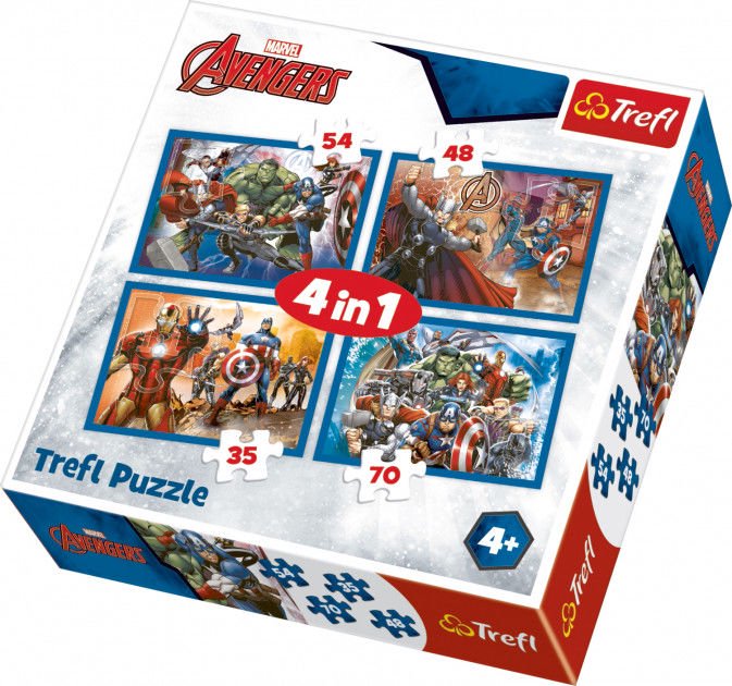 Пазл Trefl The Avengers 4-в-1 Бесстрашные Мстители купить,NaN