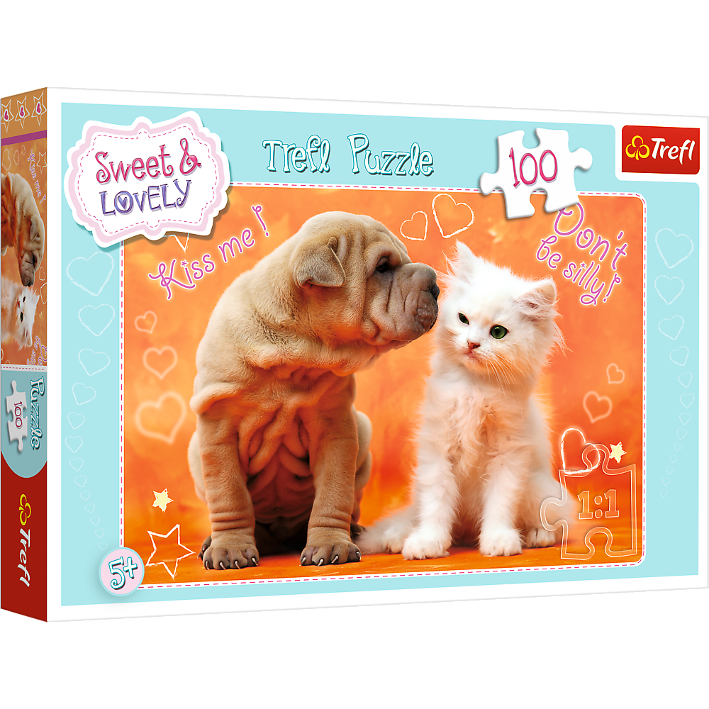 Пазл Trefl Sweet & Lovely Поцелуй 100 деталей купить,NaN